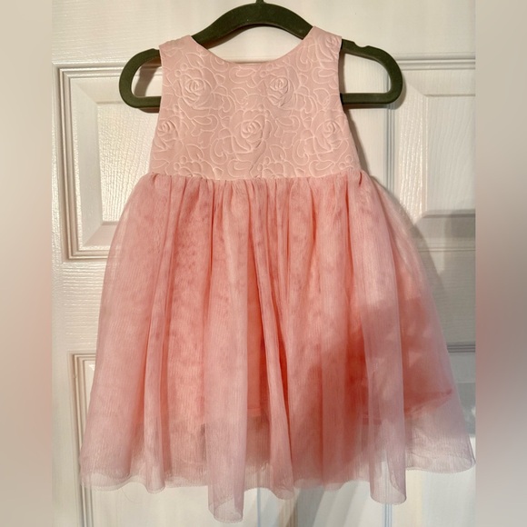 Popatu Other - Popatu Baby Girl Pink Floral Tulle Overlay Dress